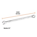 Llave combinada extralarga 1/4' x 125 mm de largo, Expert