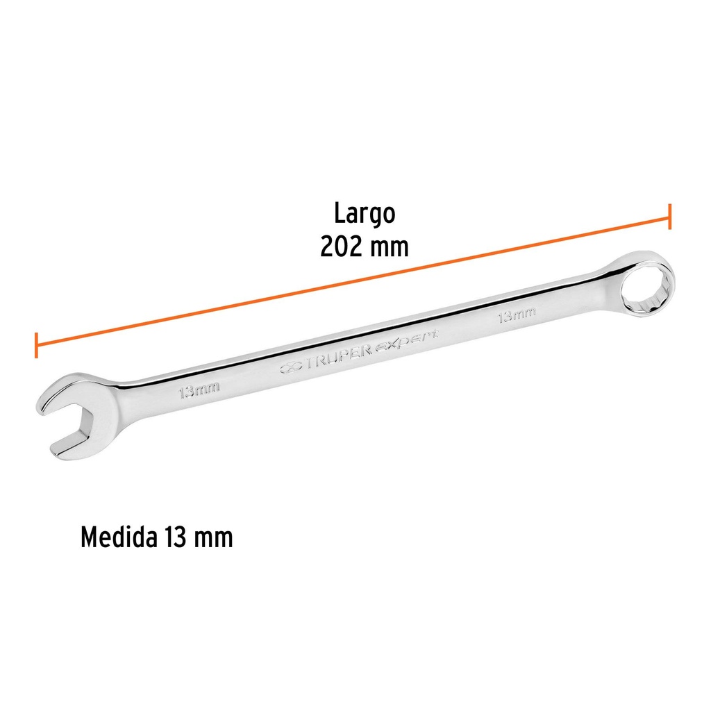 Llave combinada extralarga 13 mm x 202 mm de largo, Expert