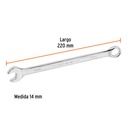 Llave combinada extralarga 14 mm x 220 mm de largo, Expert