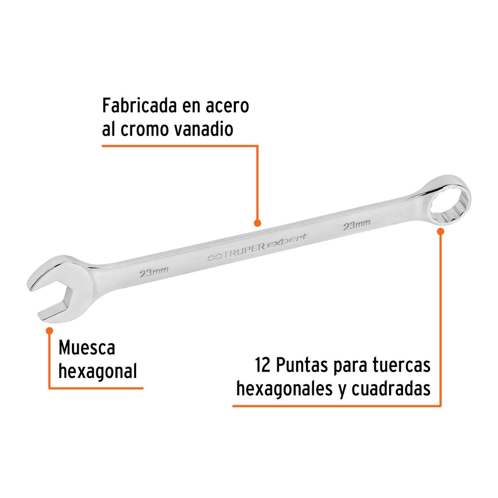 Llave combinada extralarga 23 mm x 316 mm de largo, Expert