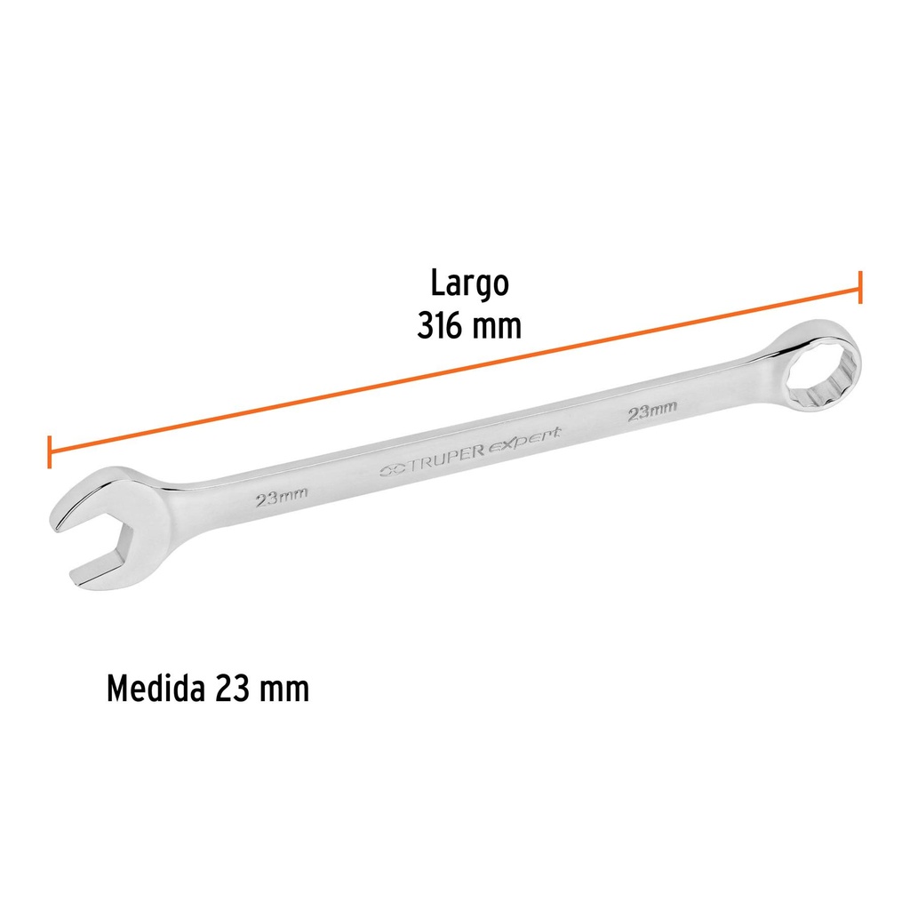 Llave combinada extralarga 23 mm x 316 mm de largo, Expert