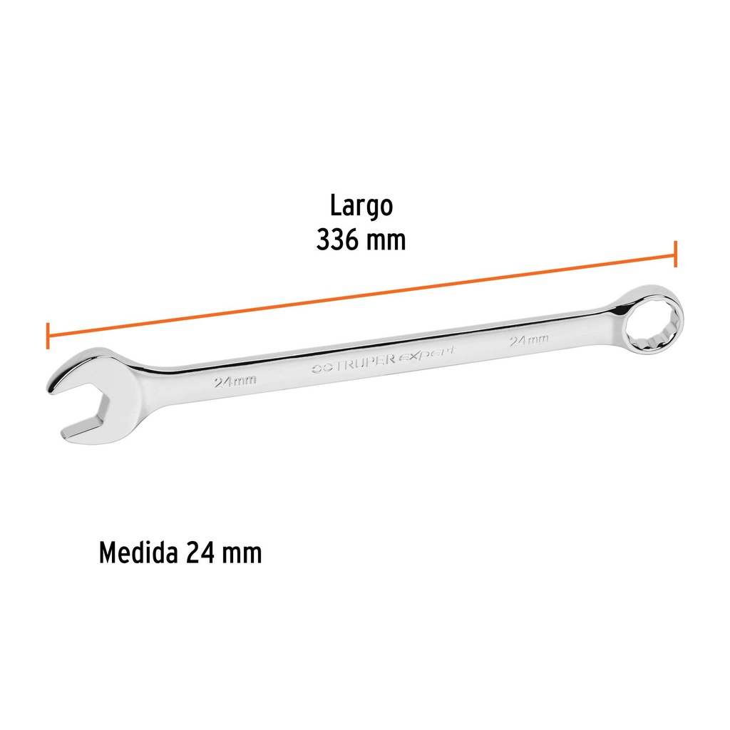 Llave combinada extralarga 24 mm x 336 mm de largo, Expert