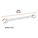 Llave combinada extralarga 27 mm x 385 mm de largo, Expert