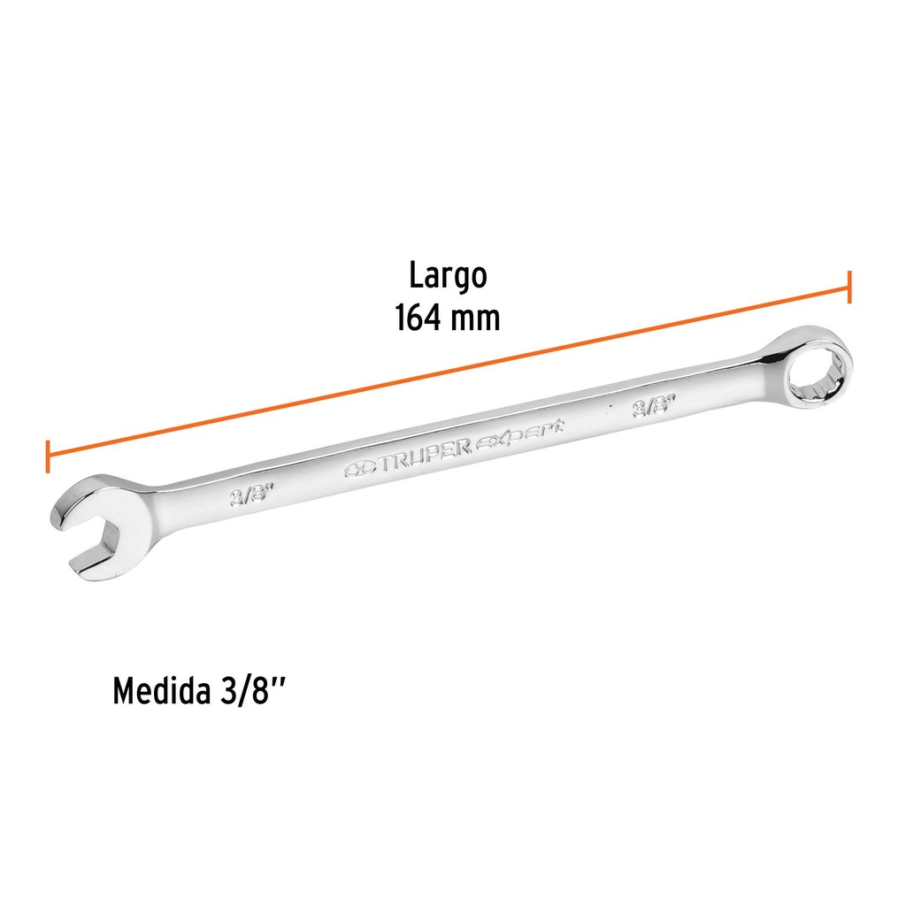 Llave combinada extralarga 3/8' x 164 mm de largo, Expert