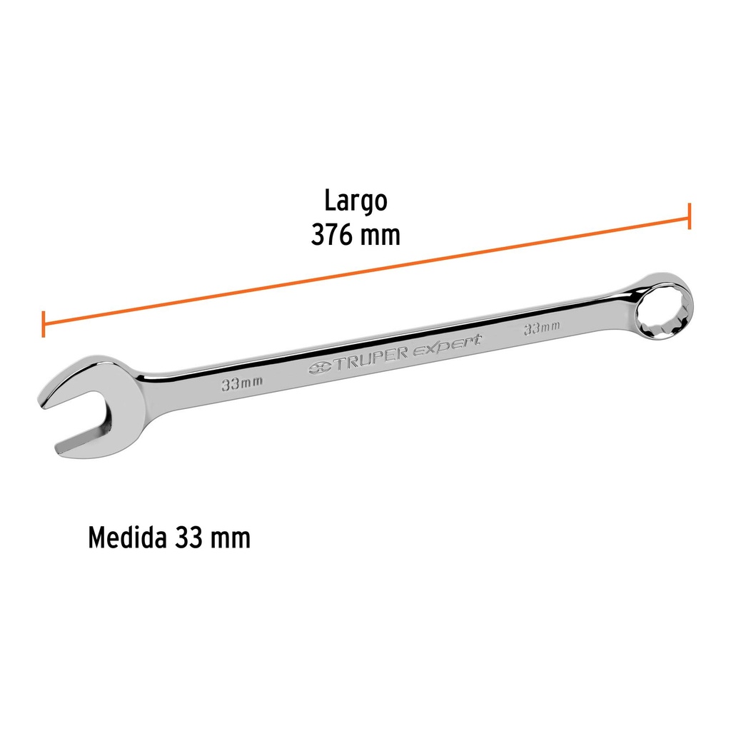 Llave combinada extralarga 33 mm x 376 mm de largo, Expert