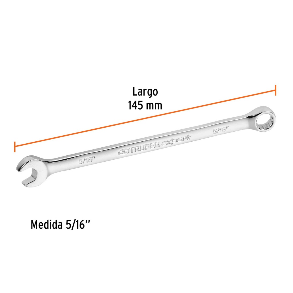 Llave combinada extralarga 5/16' x 145 mm de largo, Expert