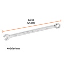 Llave combinada extralarga 6 mm x 125 mm de largo, Expert