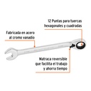 Llave combinada matraca reversible 17mmx223 mm largo, Expert