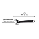 Llave ajustable (perico) 10' pavonada, Pretul