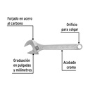 Llave ajustable (perico) 12' cromada, Pretul