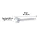 Llave ajustable (perico) 15' cromada, Pretul