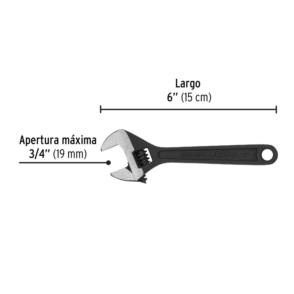 Llave ajustable (perico) 6' pavonada, Pretul