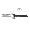 Llave ajustable (perico) 6' pavonada, Pretul