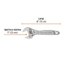 Llave ajustable (perico) 6' profesional cromada, Expert