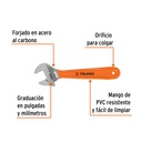 Llave ajustable (perico) 8' cromada mango de PVC, Truper