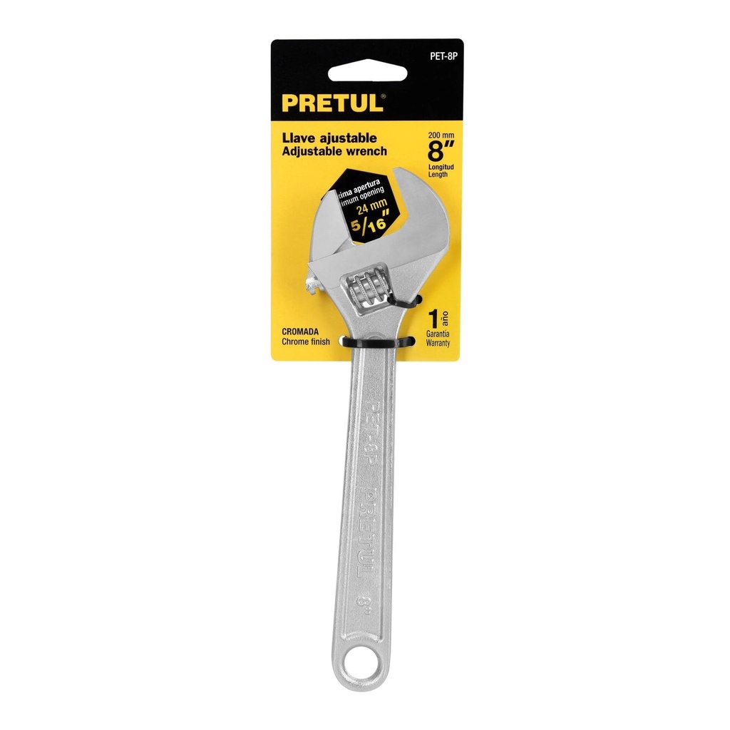 Llave ajustable (perico) 8' cromada, Pretul