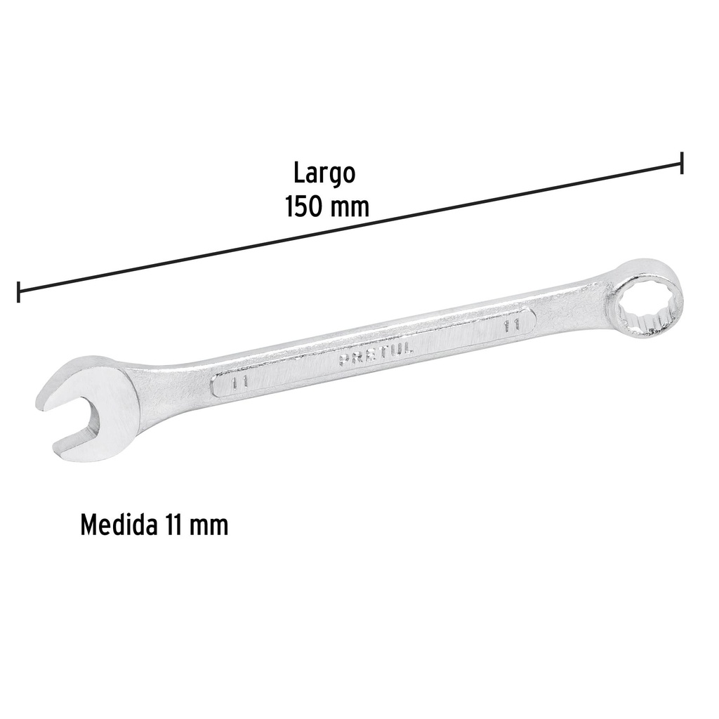 Llave combinada 11 mm x 150 mm de largo, Pretul