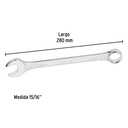 Llave combinada 15/16' x 280 mm de largo, Pretul