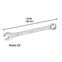 Llave combinada 3/8' x 140 mm de largo, Pretul