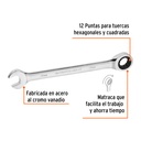 Llave combinada con matraca 21 mm x 278 mm largo, Expert