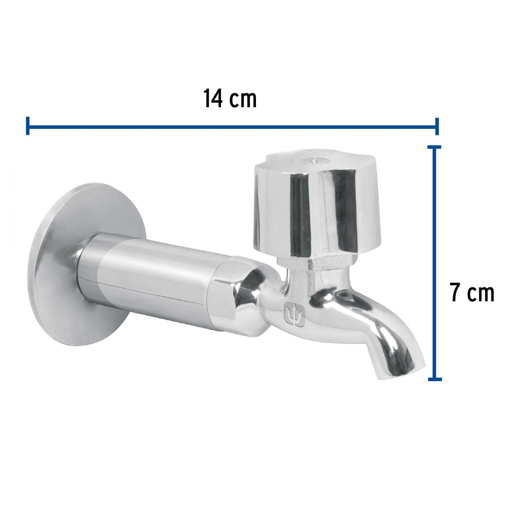 Llave 1/2' para fregadero con niple y chapetón, Foset Basic