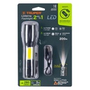 Linterna de 1 LED 270 lm con luz de emergencia, recargable