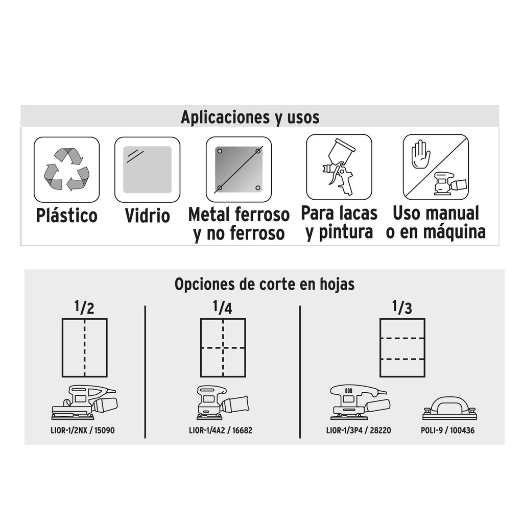 Lija de agua grano 220 de carburo de silicio, Truper