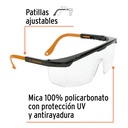 Lentes de seguridad ajustables transparentes, Truper Classic