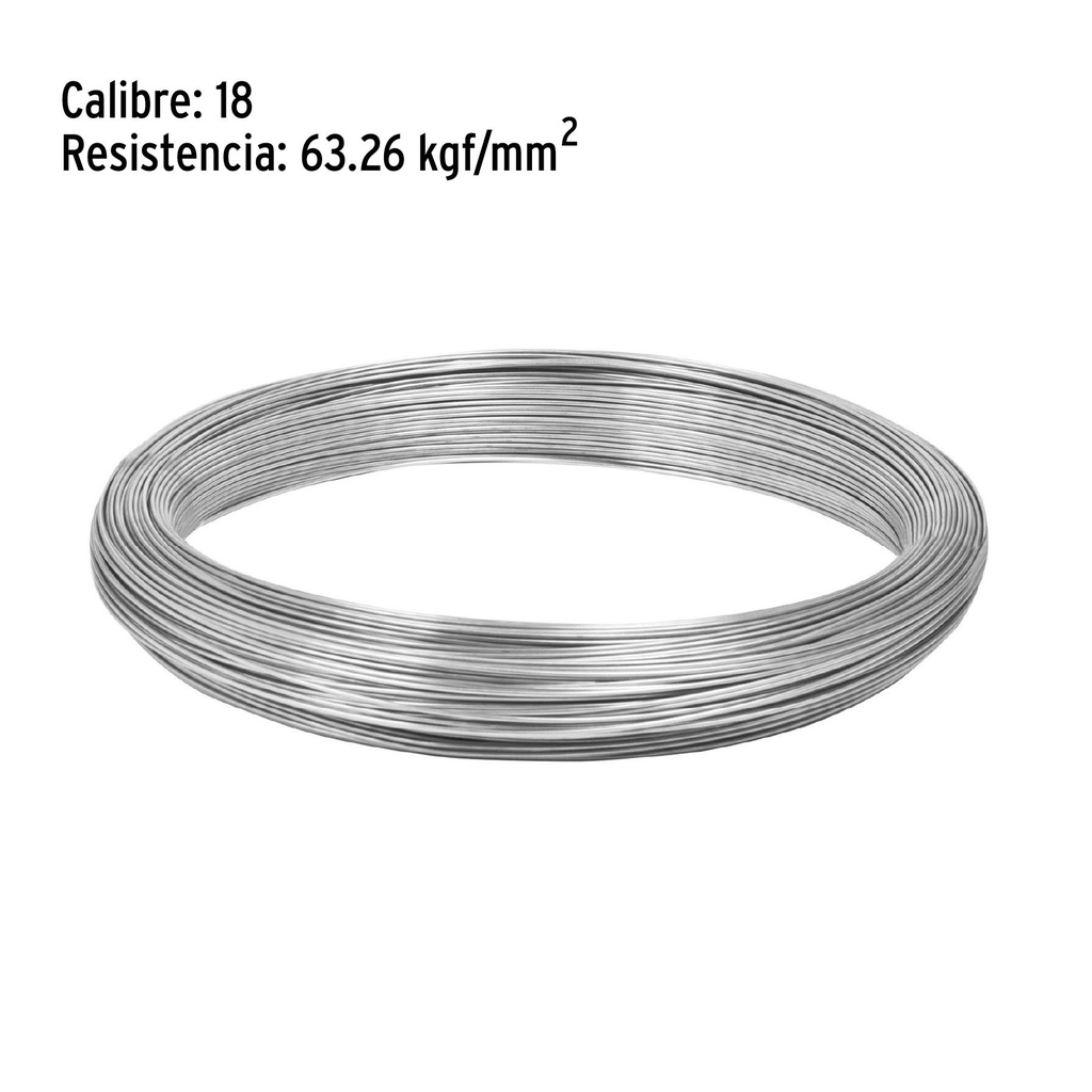 Kilo de alambre galvanizado, calibre 18, Fiero