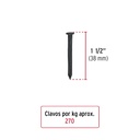 Kilo de clavo para concreto 1-1/2' negro, caja de 25 kg