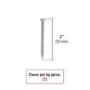 Kilo de clavo para concreto 2' galvanizado, caja de 25 kg