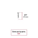 Kilo de clavo para concreto 3/4' galvanizado, caja de 25 kg