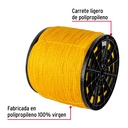 Kilo de cuerda amarilla de polipropileno 4 mm, rollo 20 kg