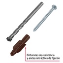 Kit de 20 taquetes 5/16'con pijas #10 y 1 broca 5/16', Fiero