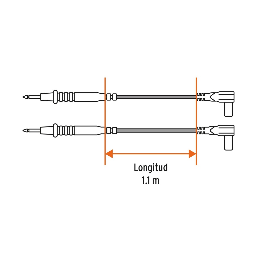 Juego de cables de prueba para multímetro, Truper