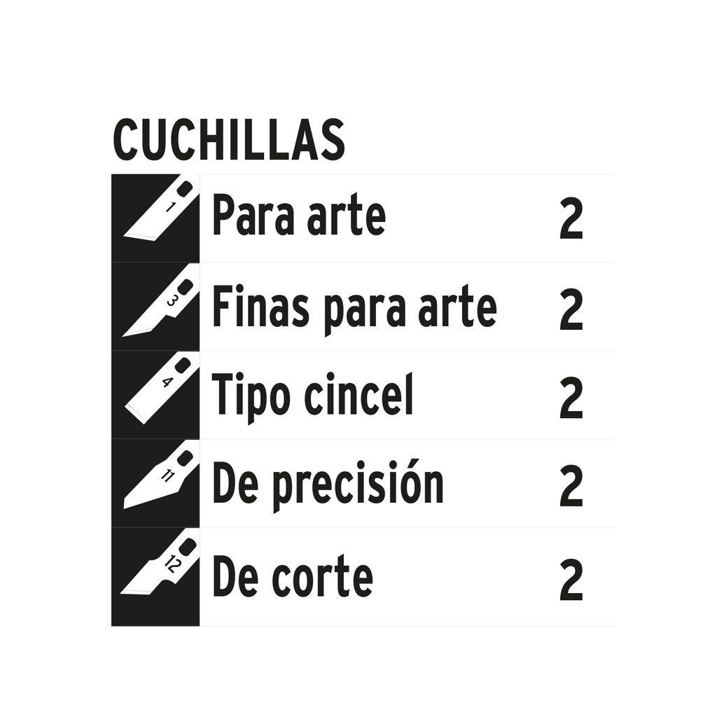 Juego de exactos Hobby con 11 piezas en estuche, Truper