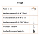 Juego de pistola y 5 boquillas para compresor de aire