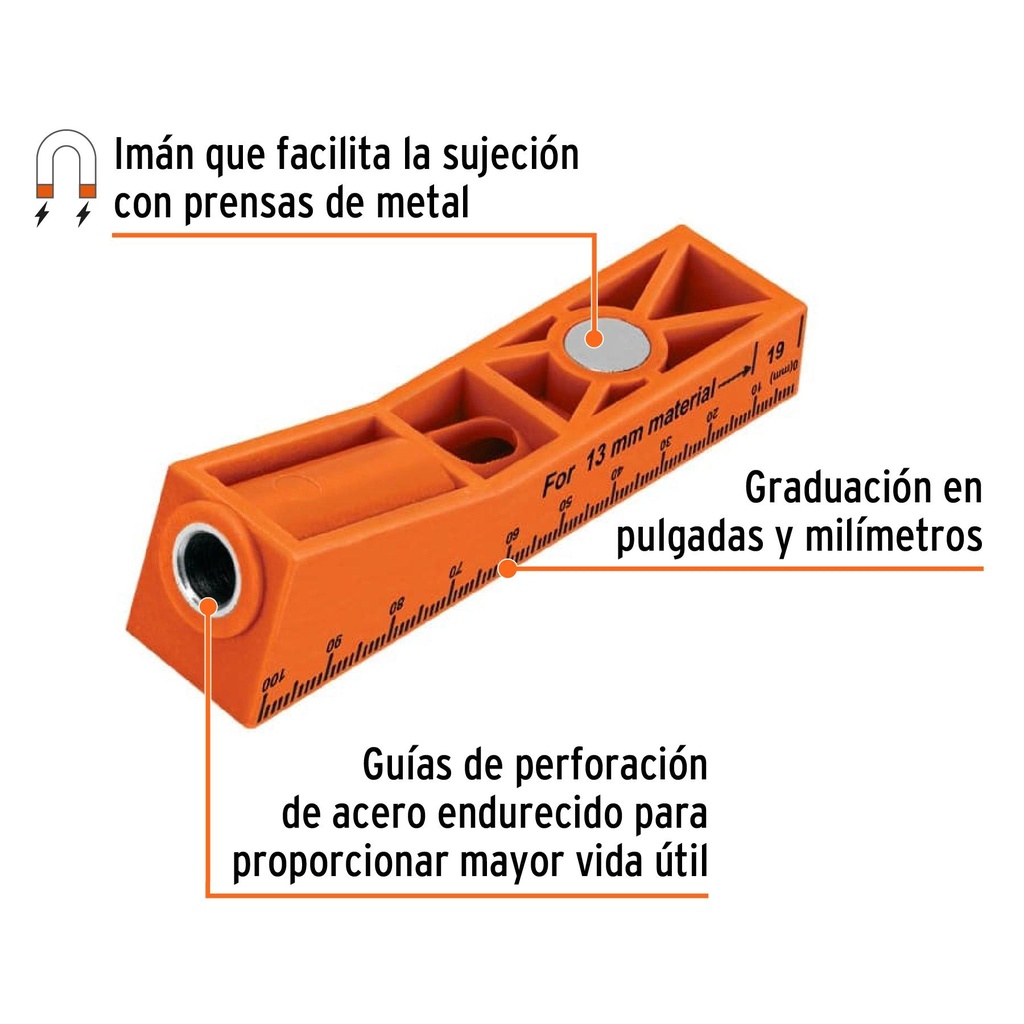 Juego de plantilla para uniones ocultas con un tornillo