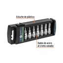 Juego de 7 dados cuadro 3/8' punta torx, Truper