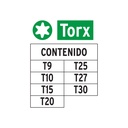 Juego de 7 puntas torx combinadas largo 1', Truper Expert