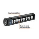 Juego de 9 dados cuadro 3/8' mm, Truper