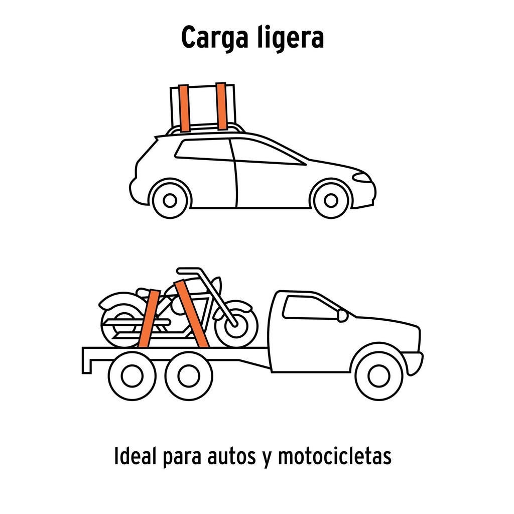 Juego de 2 sujetadores con matraca carga máxima 1000 kg