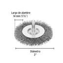 Carda circular 3' alambre grueso para taladro, Pretul