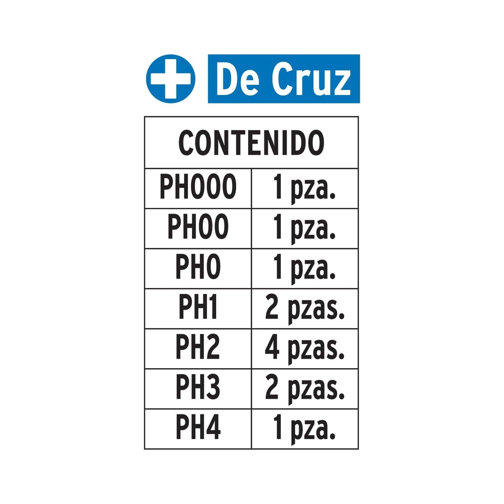 Juego de 12 puntas de cruz combinadas largo 2', Expert