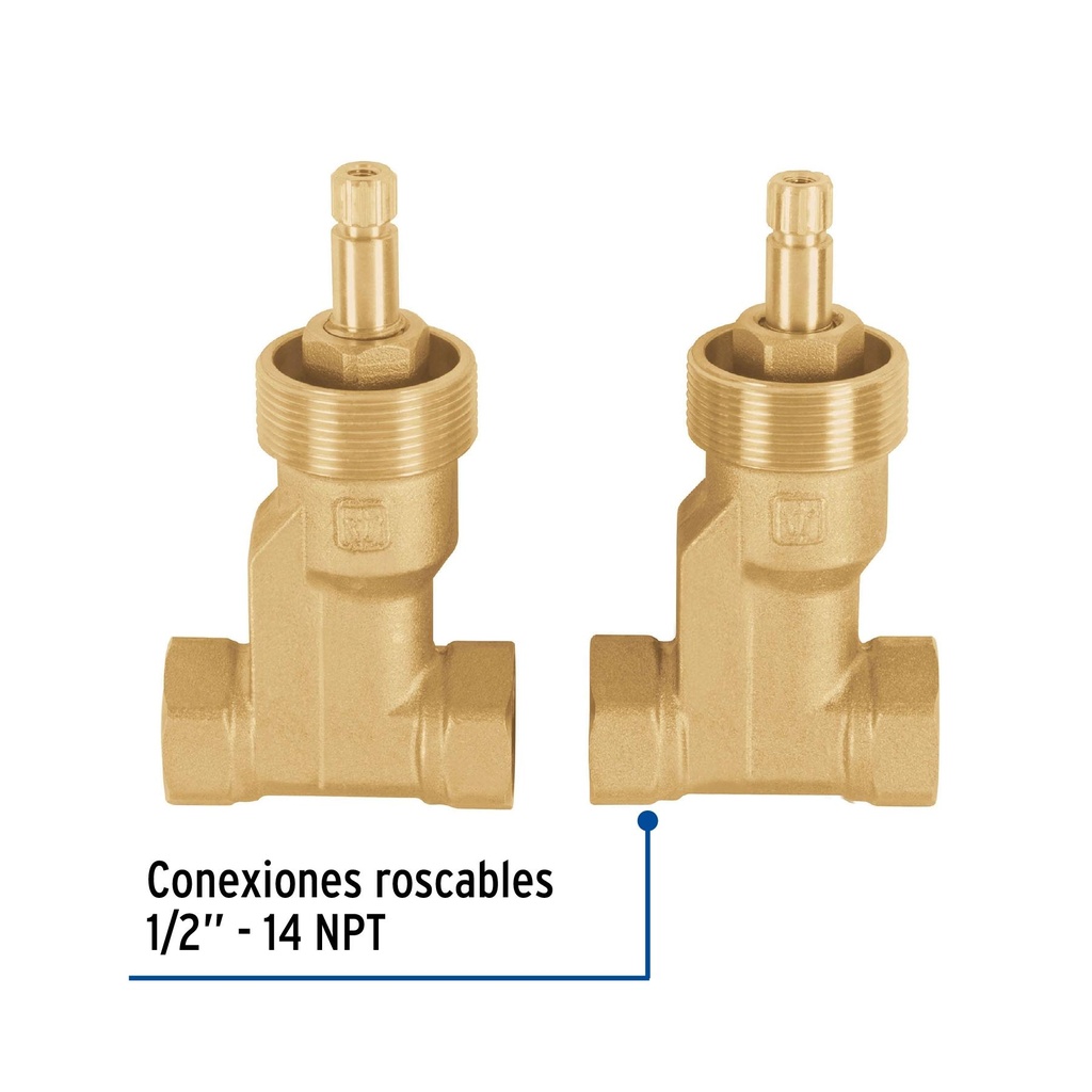 Juego de 2 llaves de empotrar roscables, Foset Basic