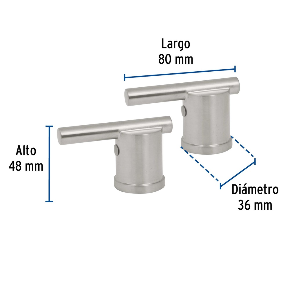 Juego de 2 manerales para lavabo y fregadero, satín, Element