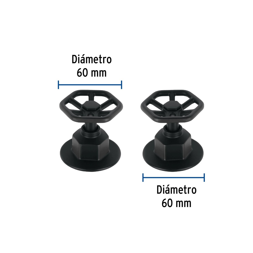 Juego de 2 manerales para regadera, volante, negro, Tubig