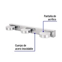 Arbotante decorativo de LED 10 W con 3 spots para baño