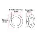 Jaladera de embutir circular No. 2 acabado latón brillante