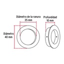 Jaladera de embutir circular No. 3 acabado latón brillante